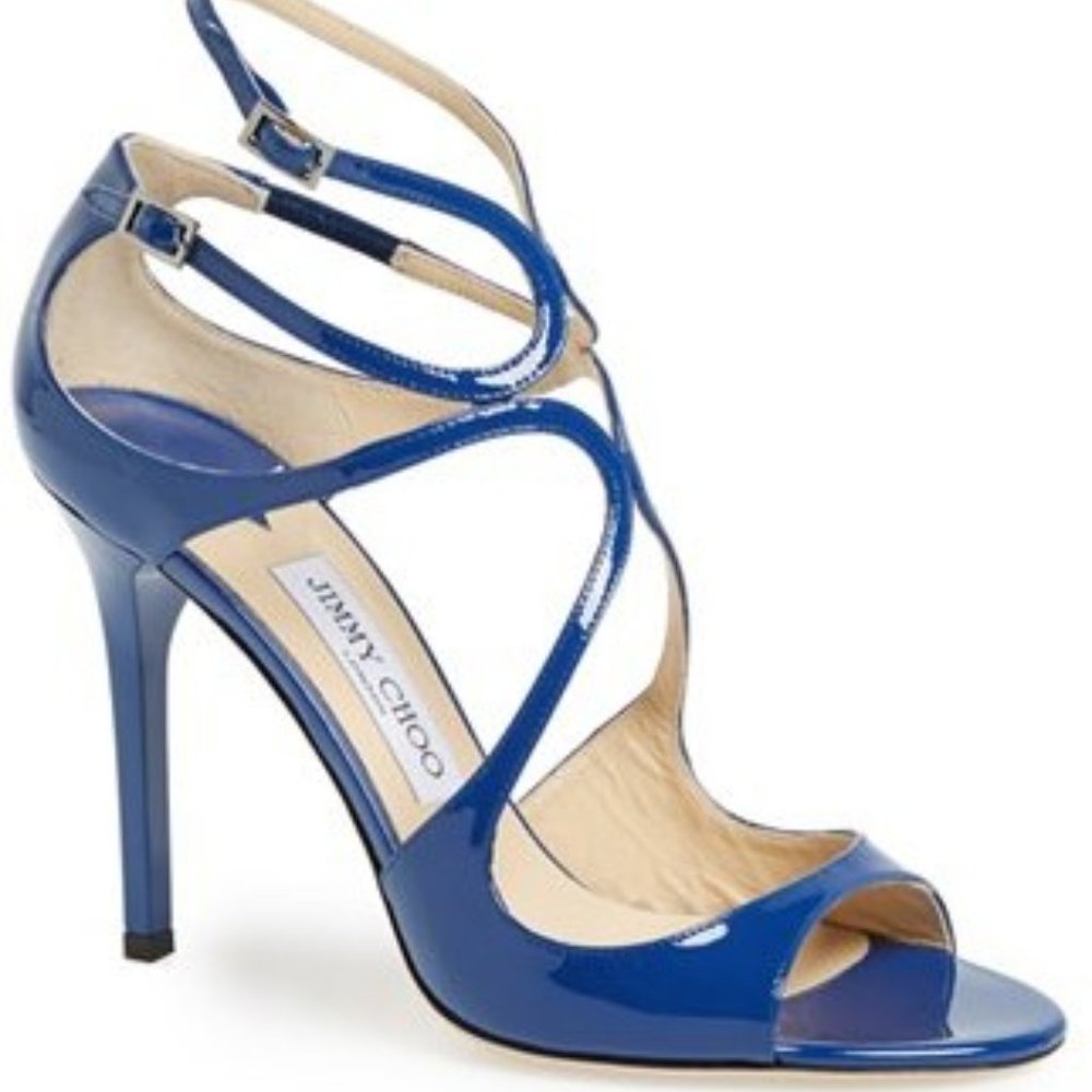 JIMMY CHOO " LANG " AEGEAN BLUE